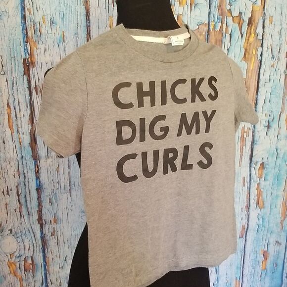 boys Chicks Dig my Curls Shot Sleeve Tshirt sz small - Picture 4 of 5